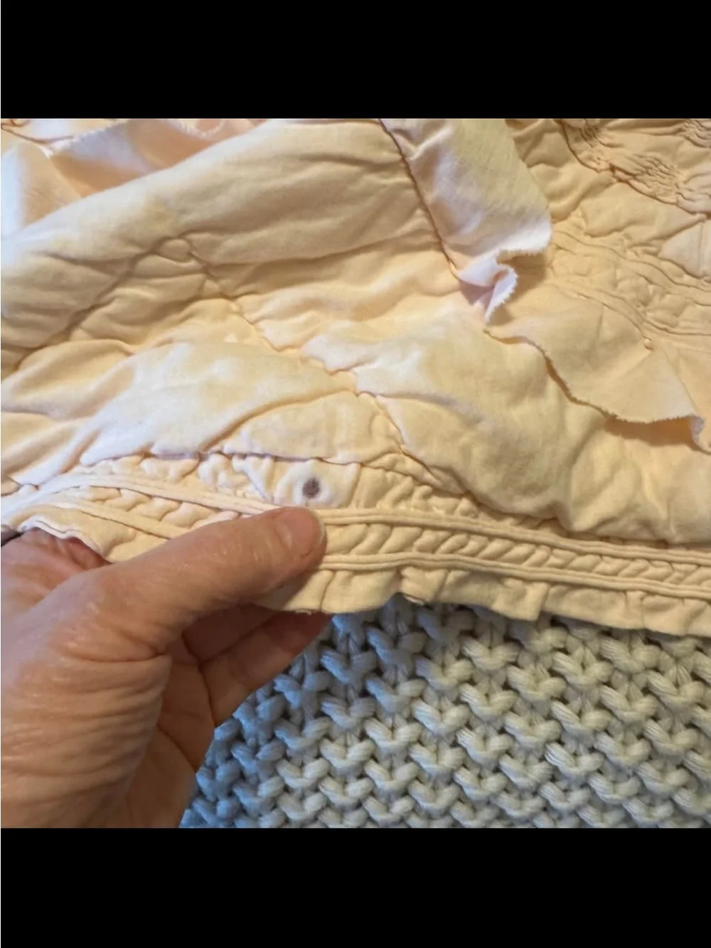 Anthropologie Pale Pink/Peach Rivulets Queen Comforter